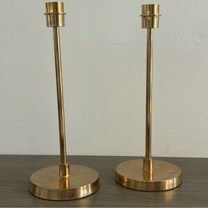 Scott Living 11” Brass Candlesticks With Tags